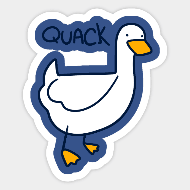 Quack Duck Sticker by saradaboru